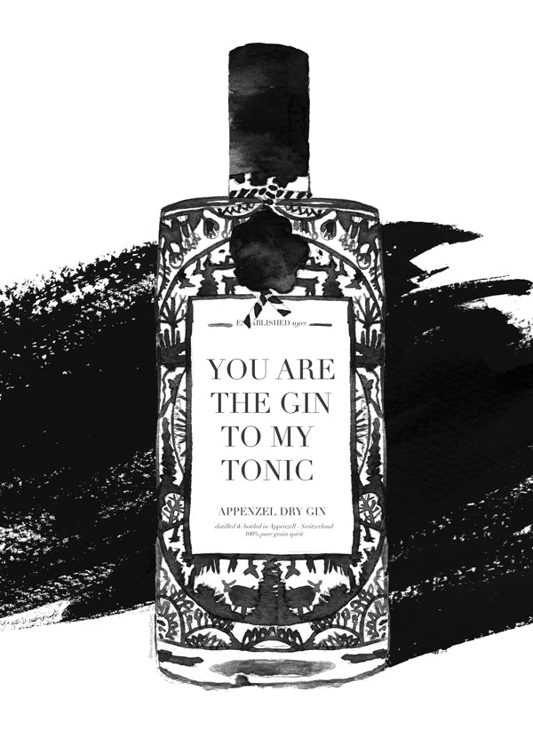 Obraz do kuchyně Gin to my tonic typografický tisk