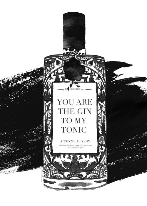 Obraz do kuchyně Gin to my tonic typografický tisk