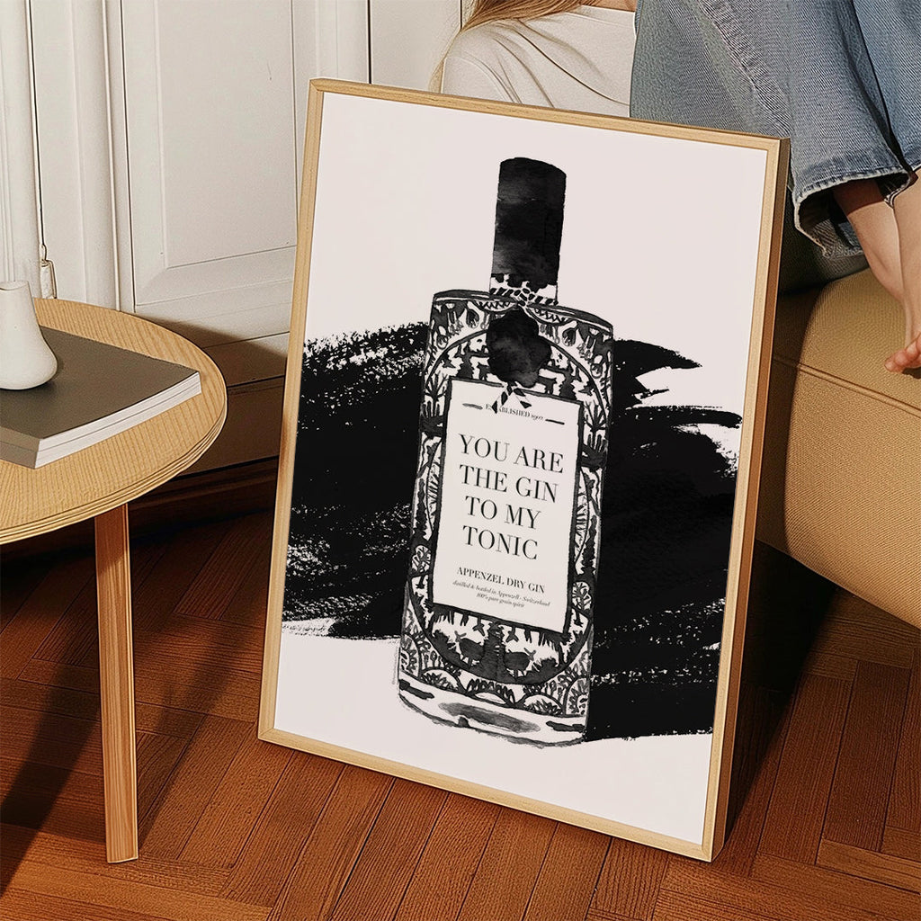 Obraz do kuchyně Gin to my tonic typografický tisk