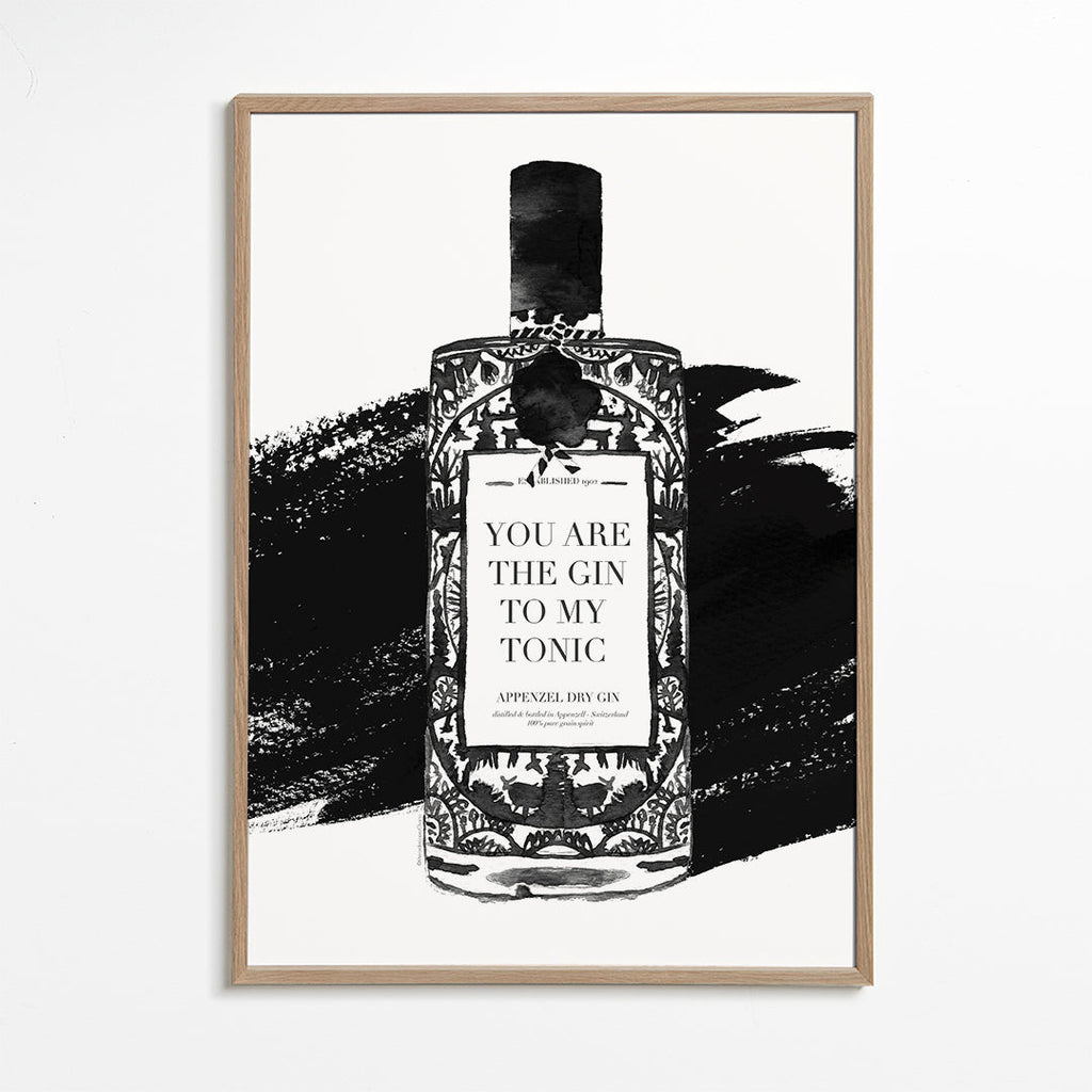 Obraz do kuchyně Gin to my tonic typografický tisk