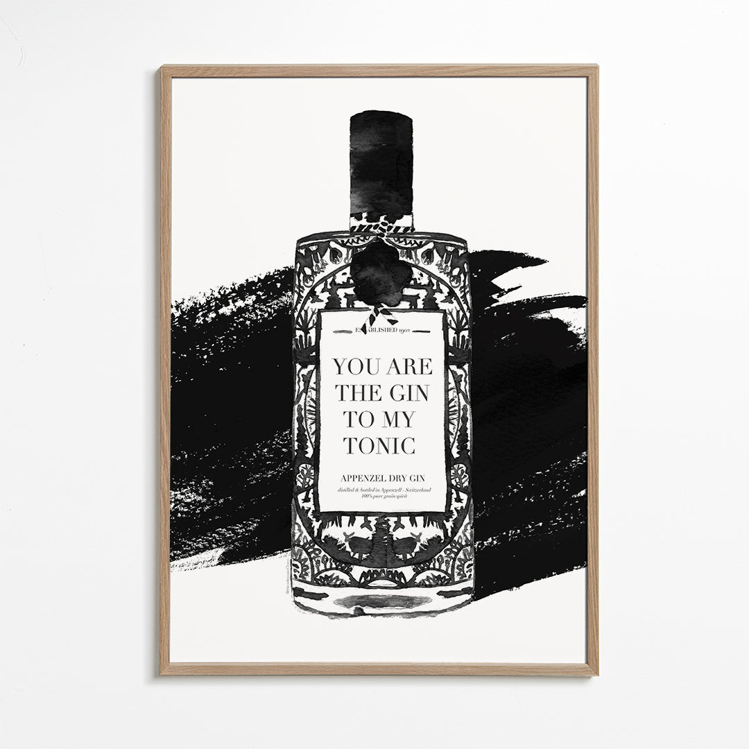 Obraz do kuchyně Gin to my tonic typografický tisk