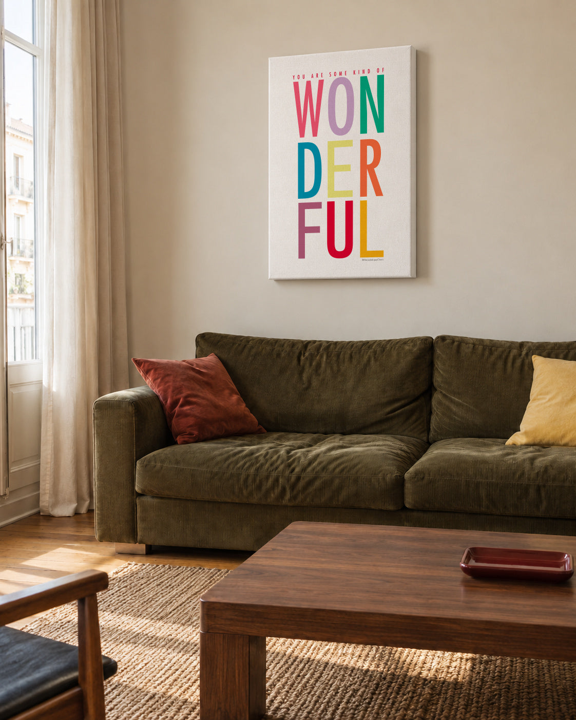 Some kind of wonderful - Unframed canvas in an interior