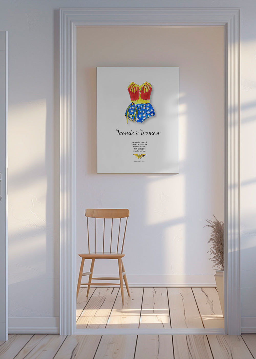 Ilustrace Wonder Woman akvarel