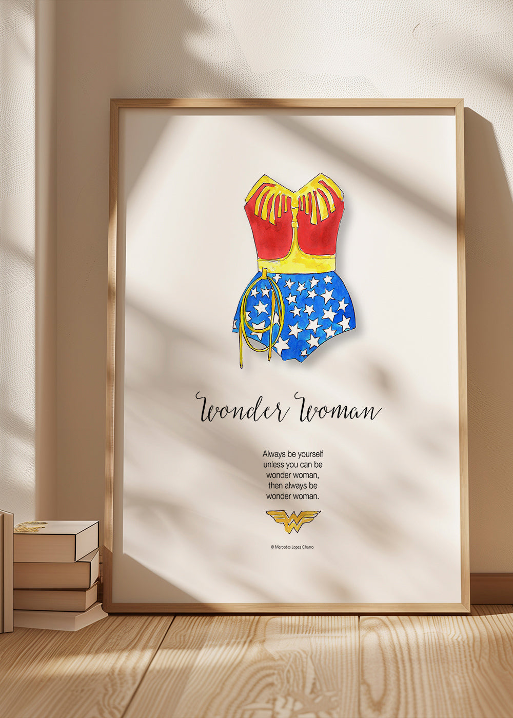 Ilustrace Wonder Woman akvarel