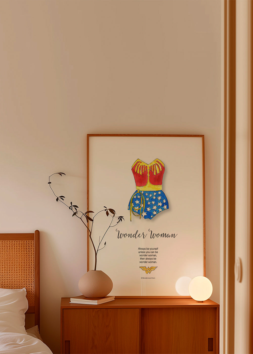 Ilustrace Wonder Woman akvarel