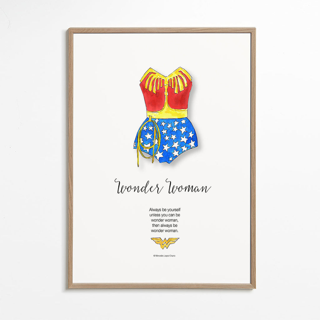 Ilustrace Wonder Woman akvarel