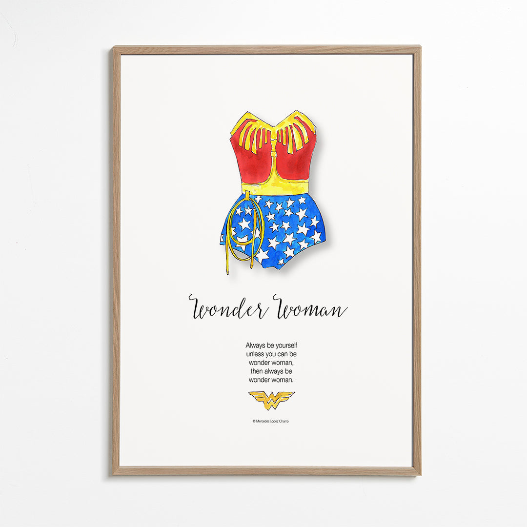 Ilustrace Wonder Woman akvarel