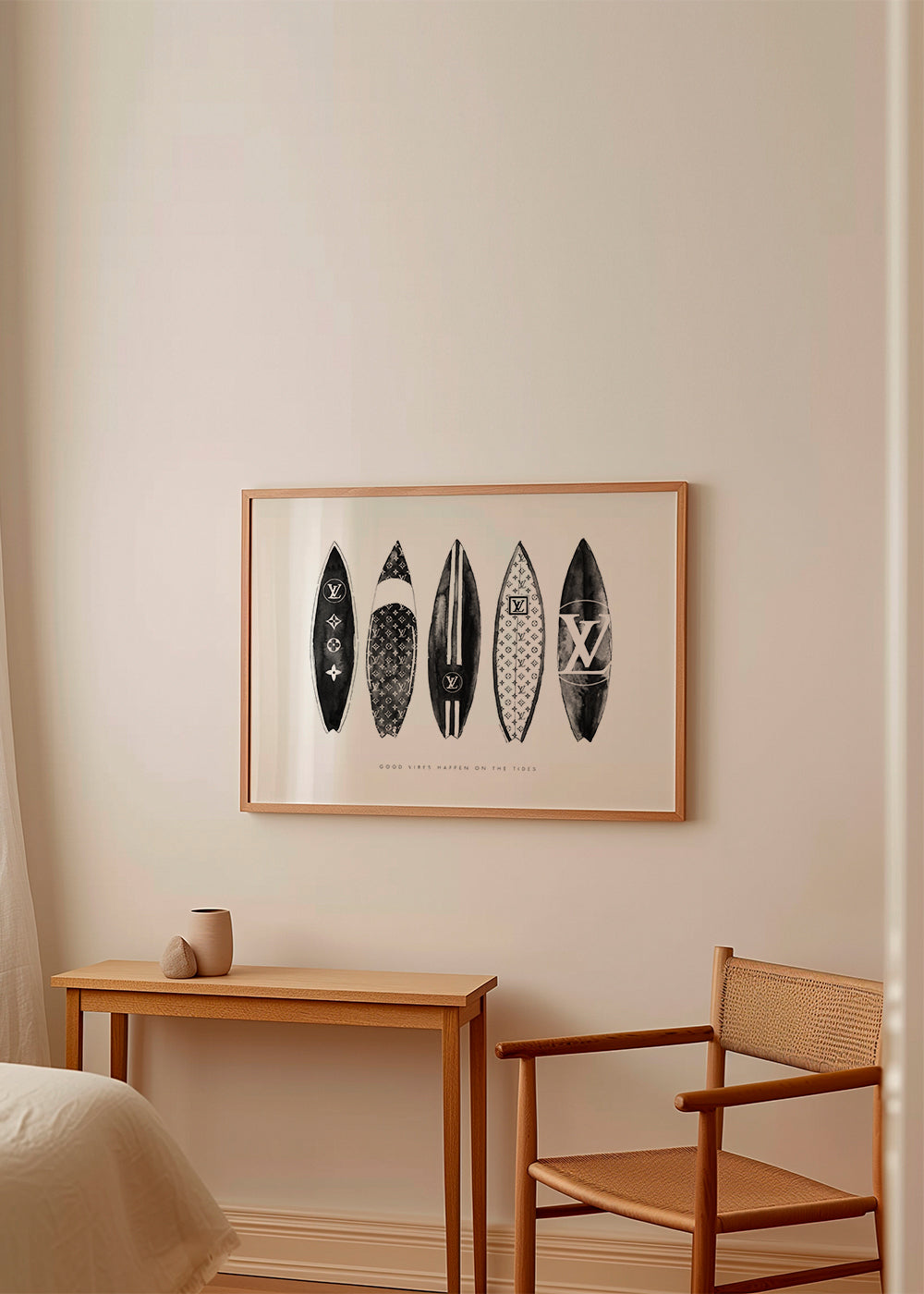 Sportovní obraz surfové prkna černobíle
