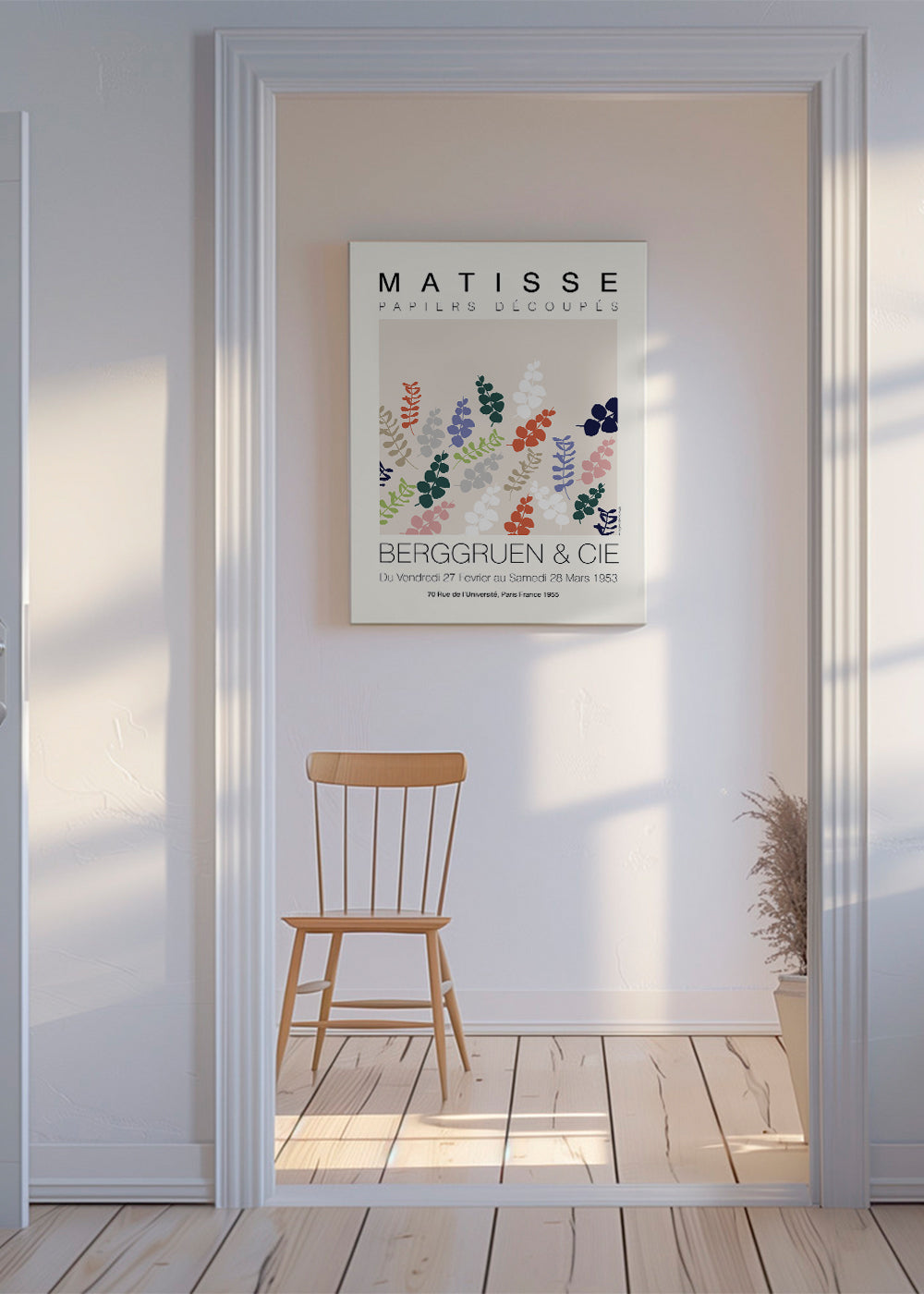 Botanický plakát Matisse vystřihované listy