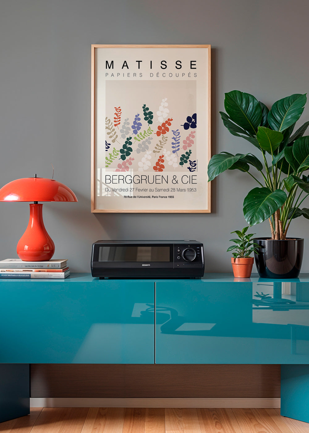 Botanický plakát Matisse vystřihované listy