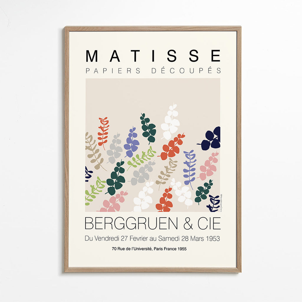 Botanický plakát Matisse vystřihované listy