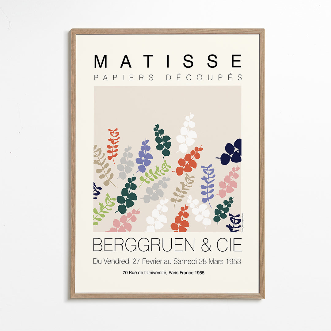 Botanický plakát Matisse vystřihované listy