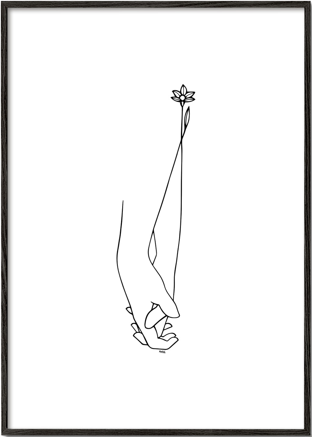 Minimalistická lineární ilustrace rukou