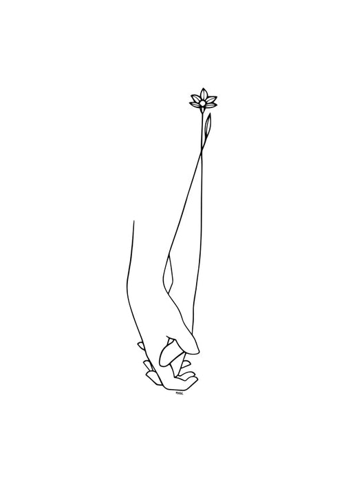 Minimalistická lineární ilustrace rukou