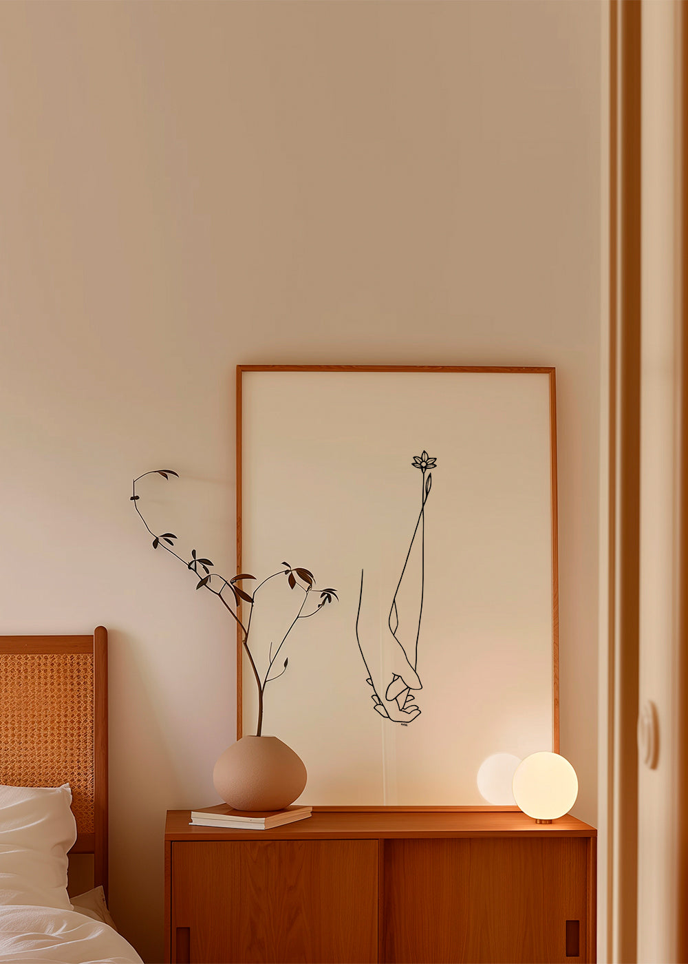 Minimalistická lineární ilustrace rukou