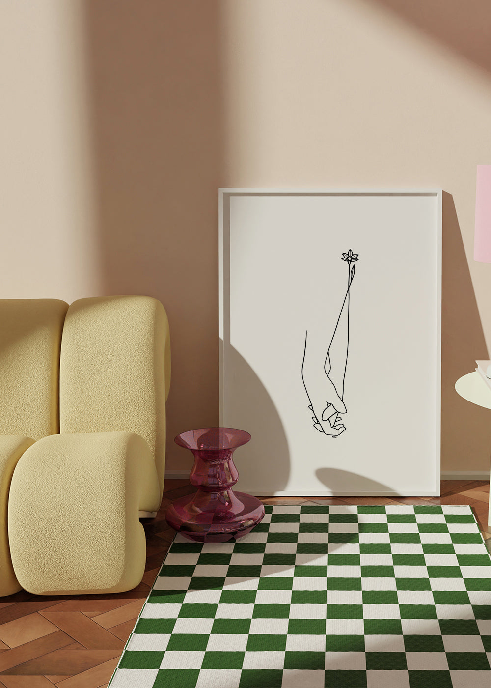 Minimalistická lineární ilustrace rukou