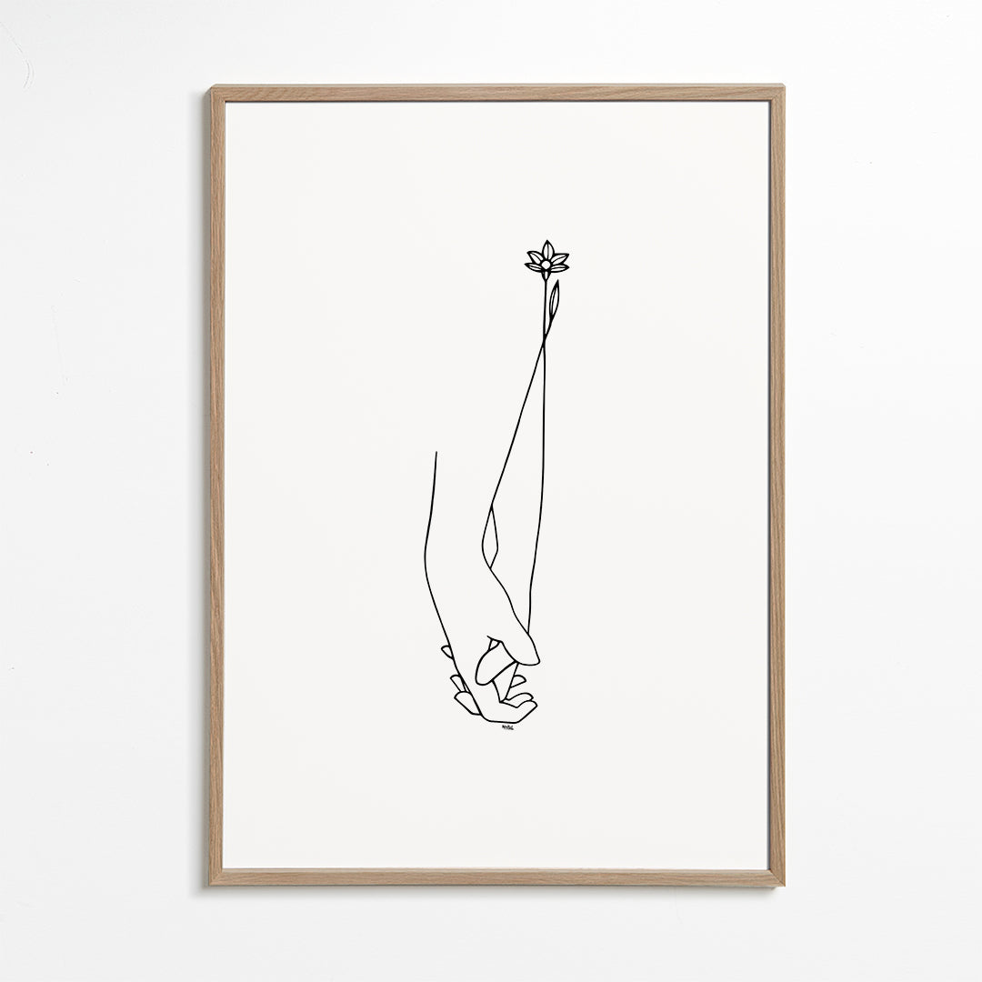 Minimalistická lineární ilustrace rukou