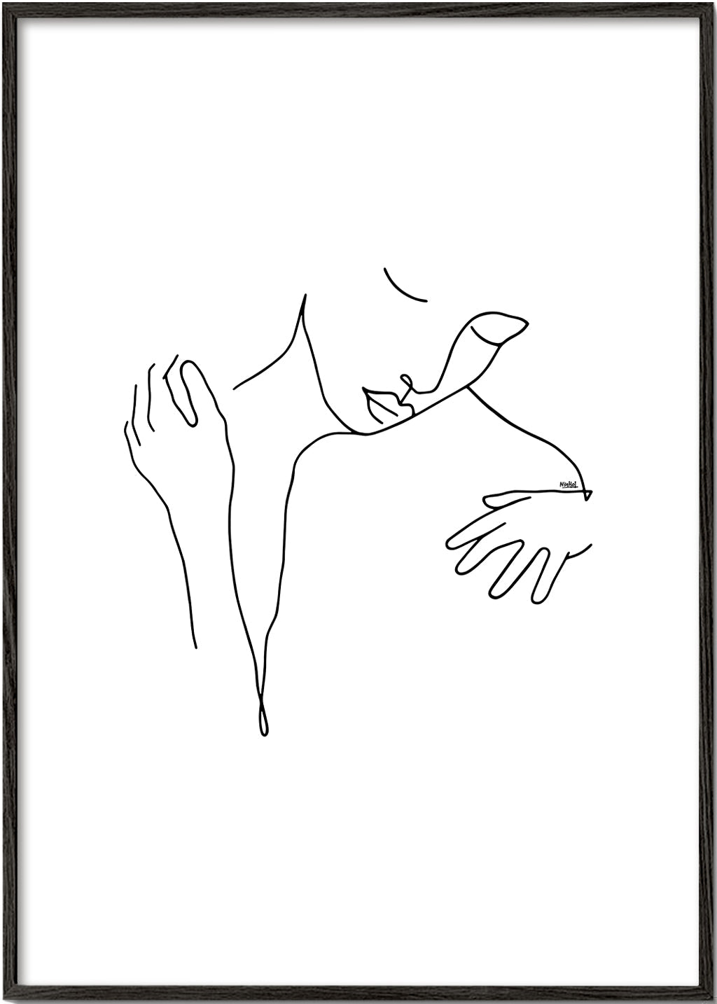 Kresba linkou objetí minimal