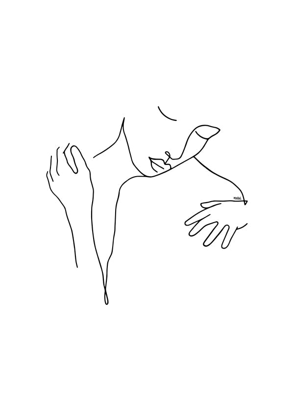 Kresba linkou objetí minimal