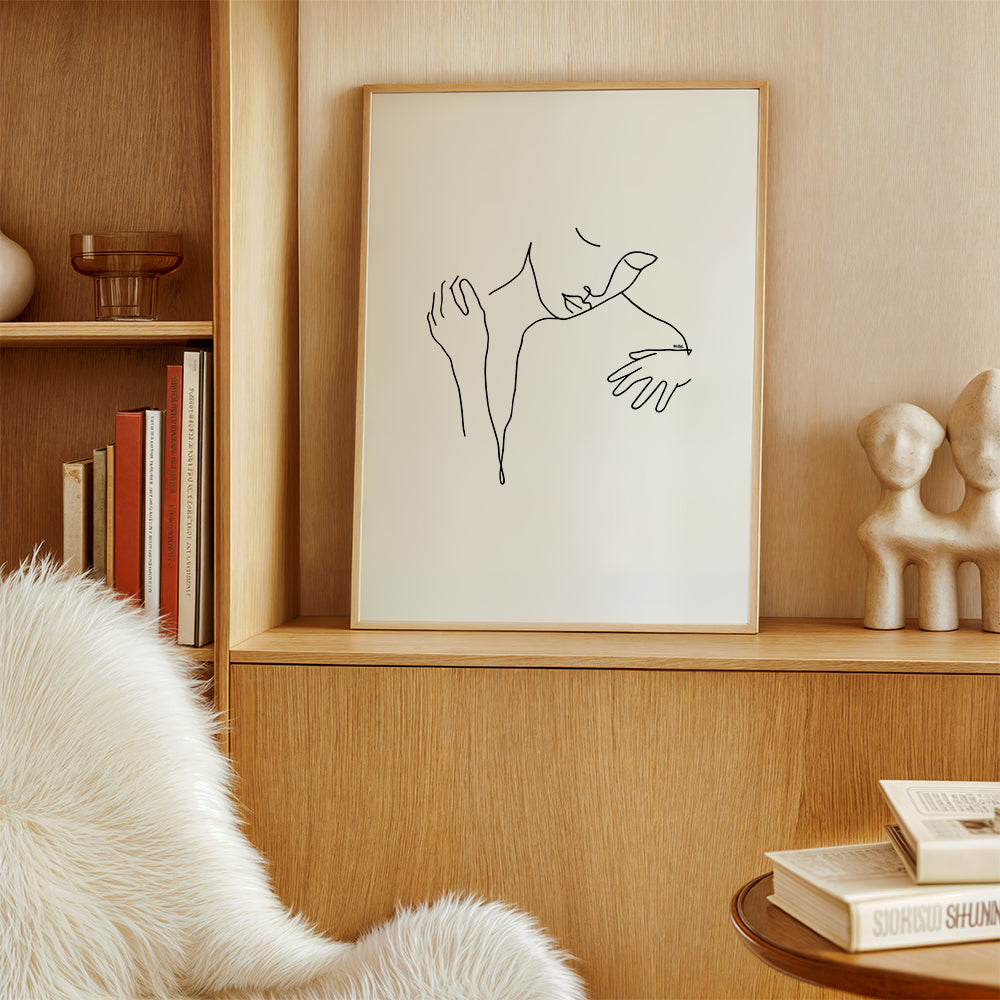 Kresba linkou objetí minimal