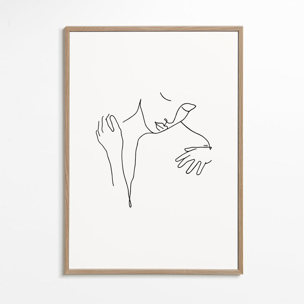 Kresba linkou objetí minimal