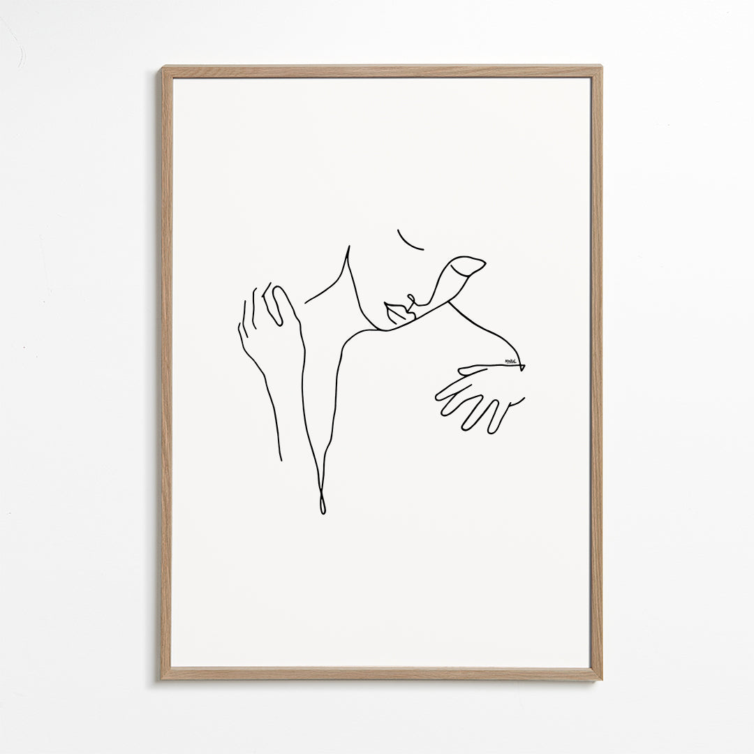 Kresba linkou objetí minimal