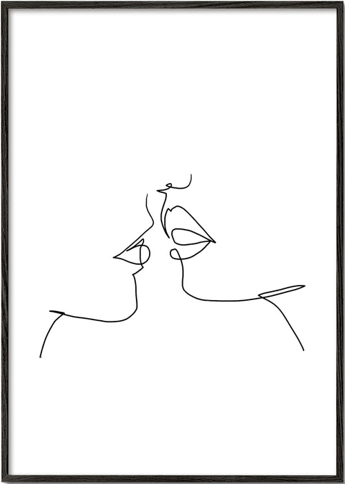 Ilustrace polibku jednou čarou