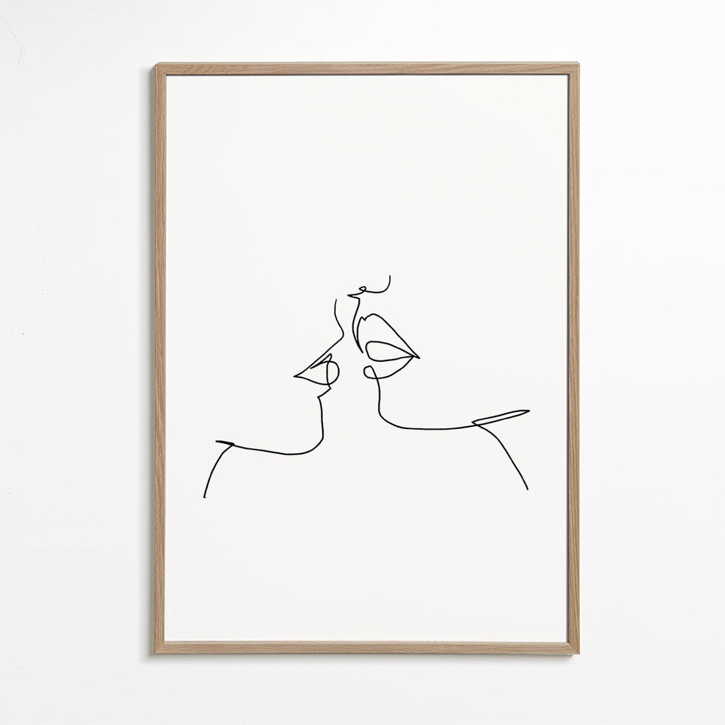Ilustrace polibku jednou čarou