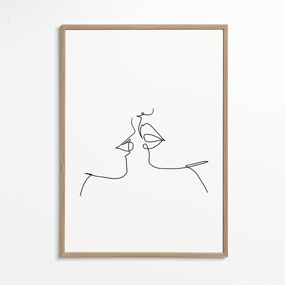 Ilustrace polibku jednou čarou