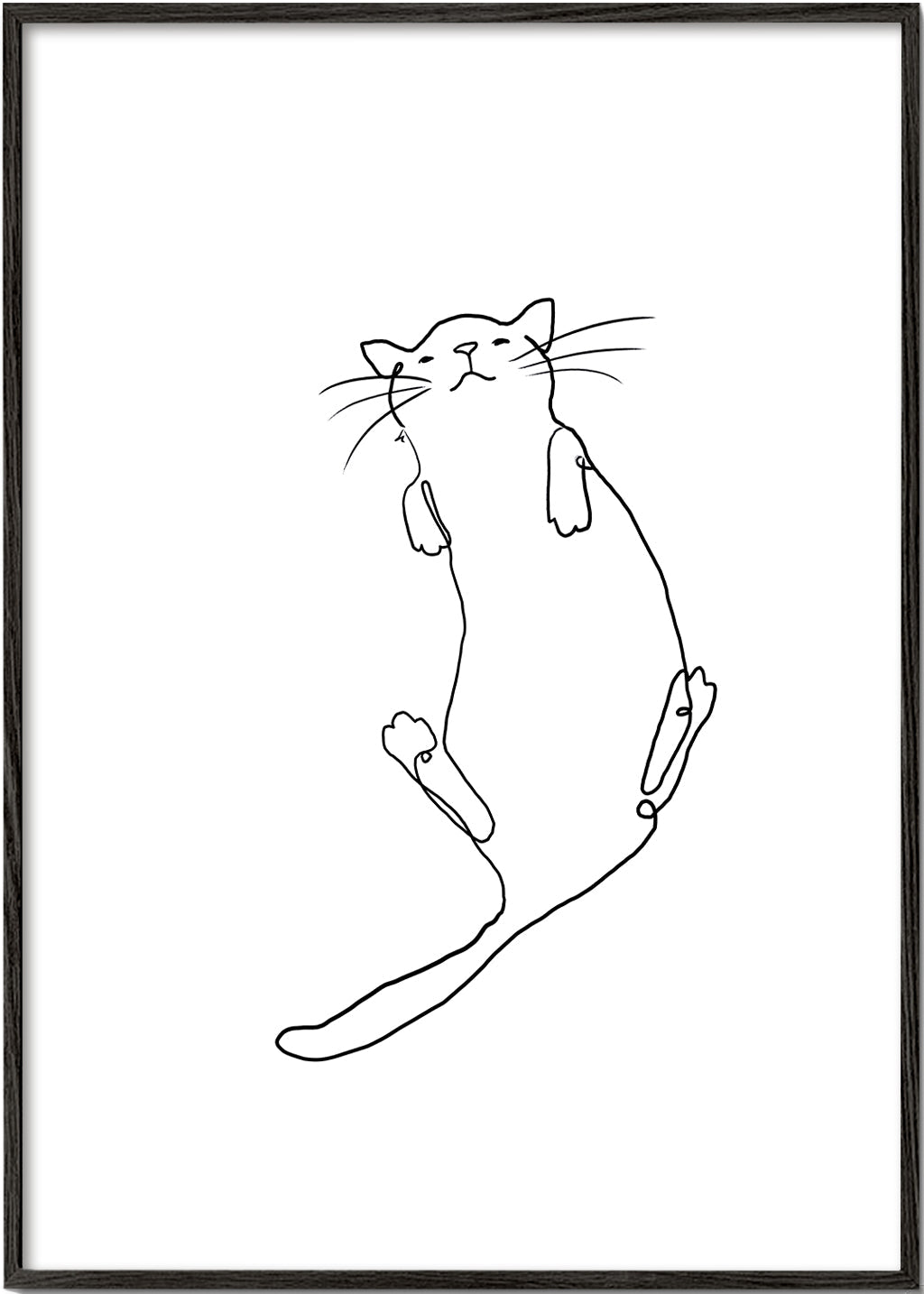 Obraz kočka čára minimalistická