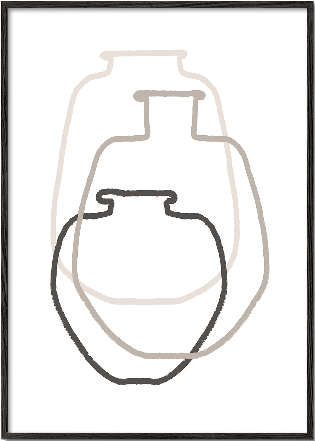 Minimalistický design liniové vázy překryté