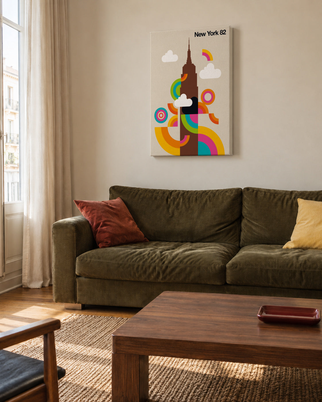 New York 82 - Unframed canvas in an interior