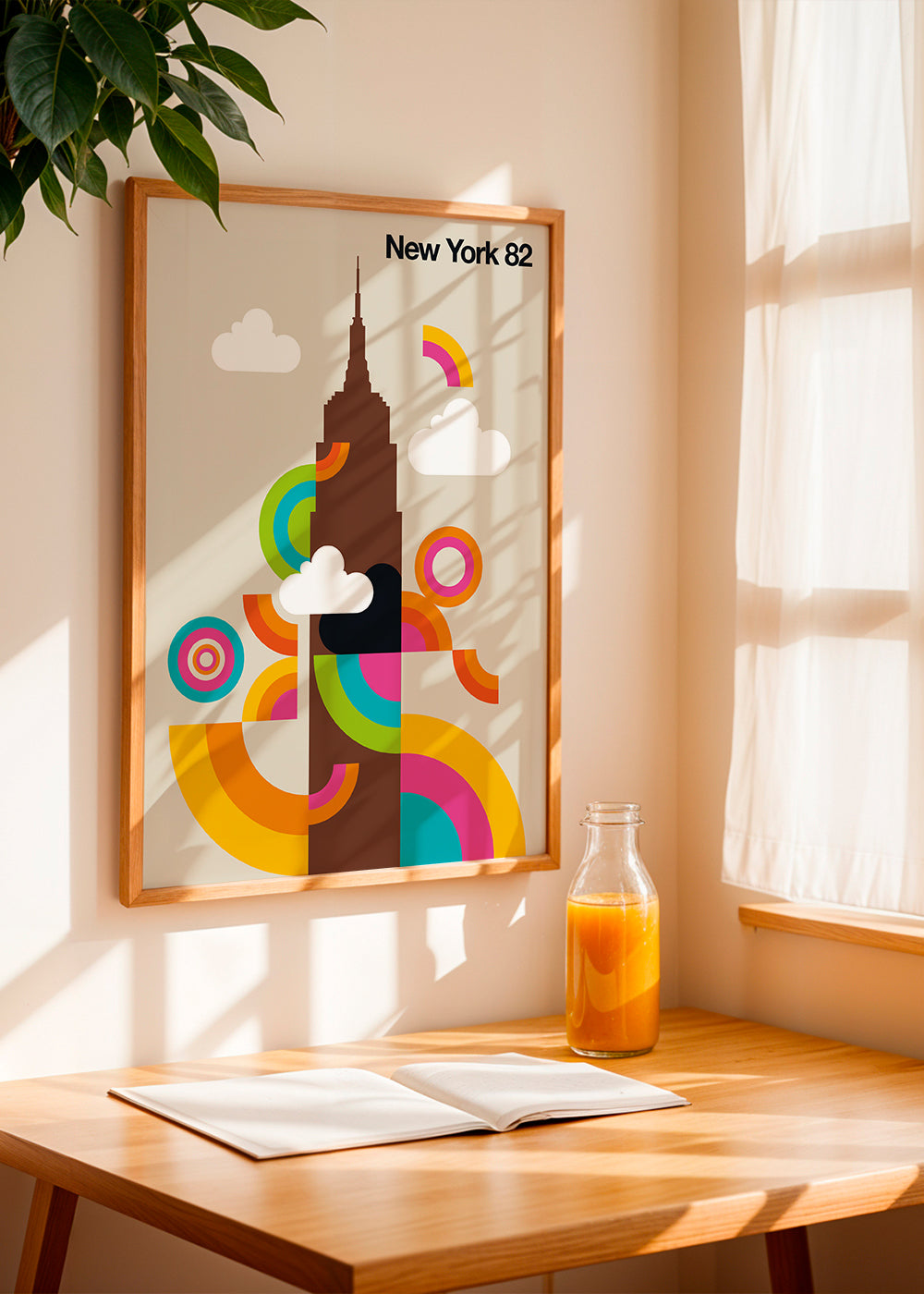 Obraz města New York 82 ve vintage stylu