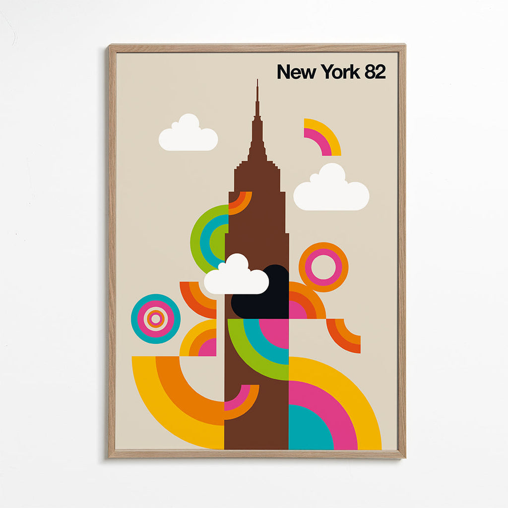 Obraz města New York 82 ve vintage stylu