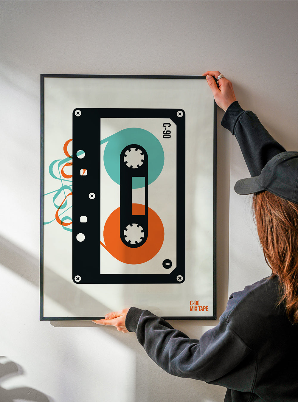 Vintage plakát Mixtape kazeta ilustrace