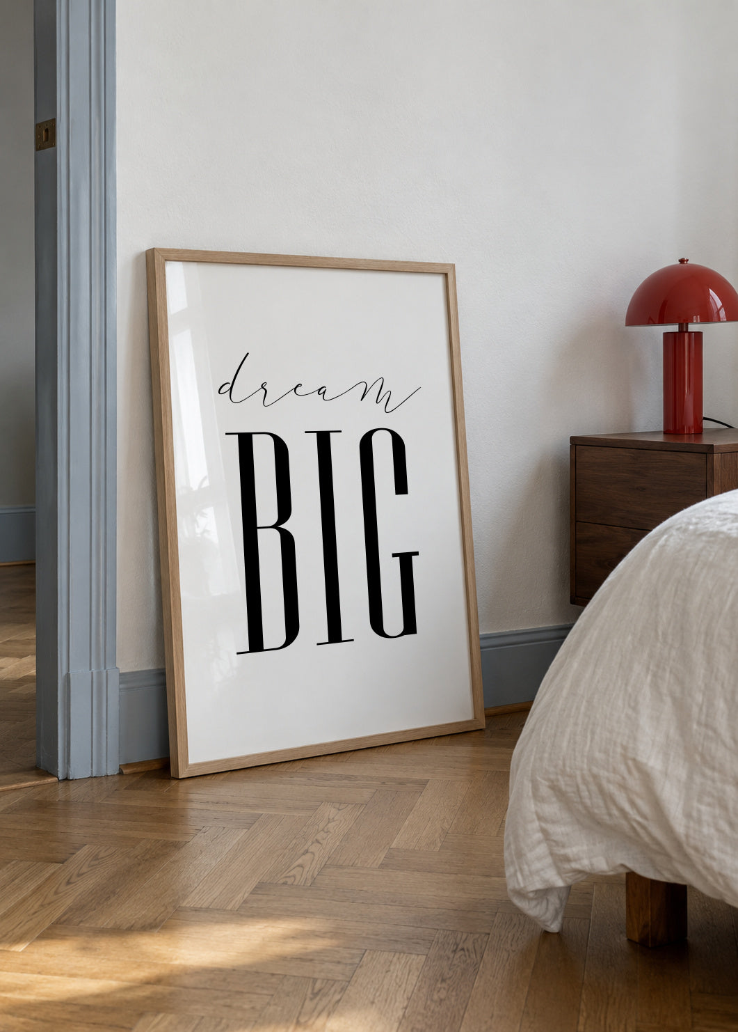 Dream Big - Framed poster in an interior