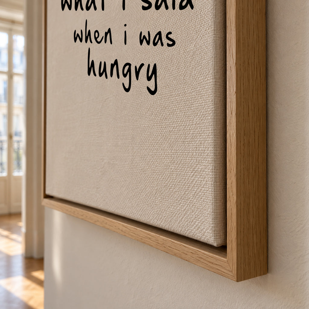 Hungry - Framed canvas detail