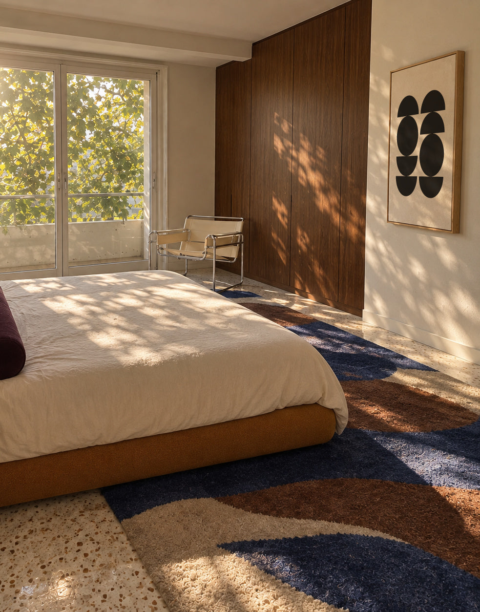 Mid Century Modern - Framed canvas in an interior