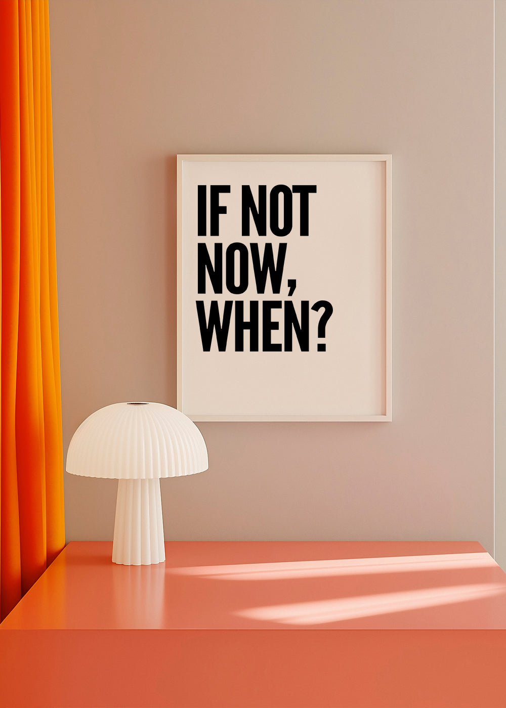 Minimalistický typografický plakát s výrazným sloganem