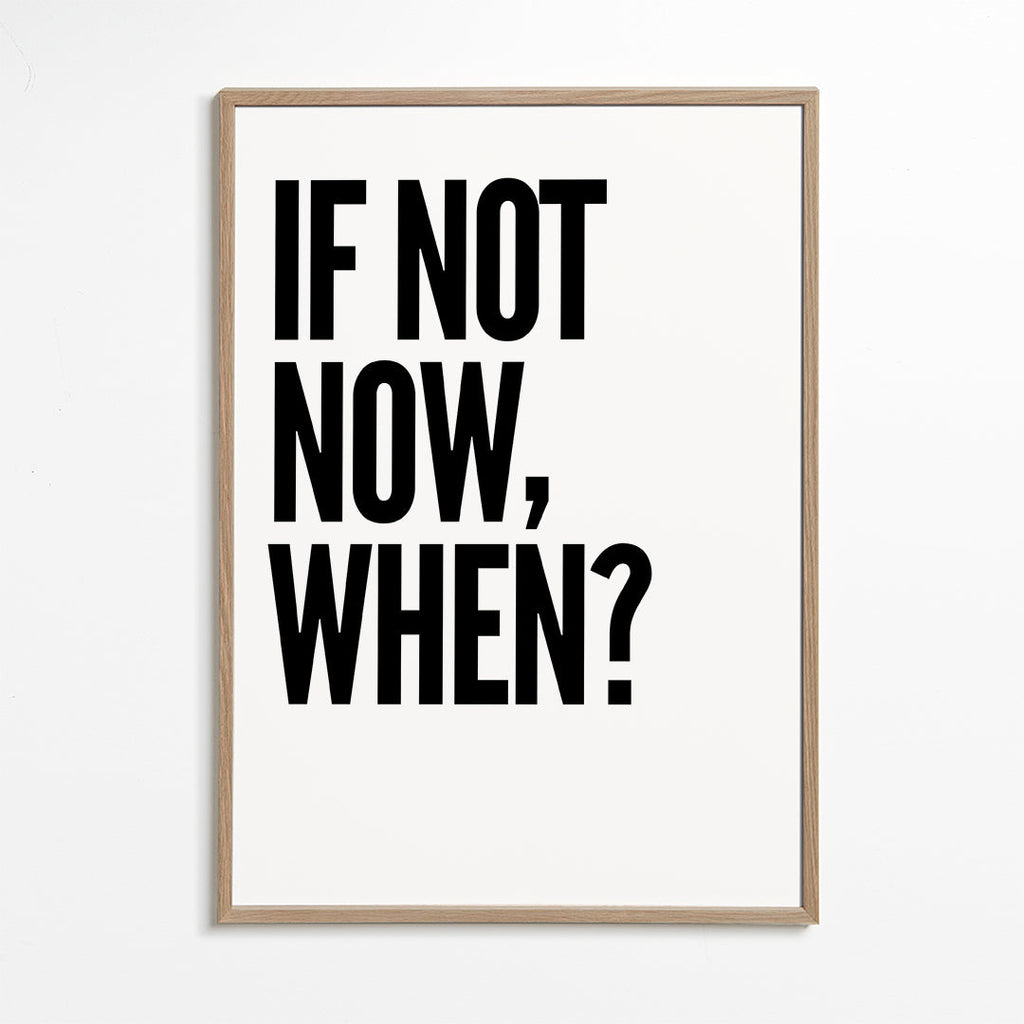 Minimalistický typografický plakát s výrazným sloganem