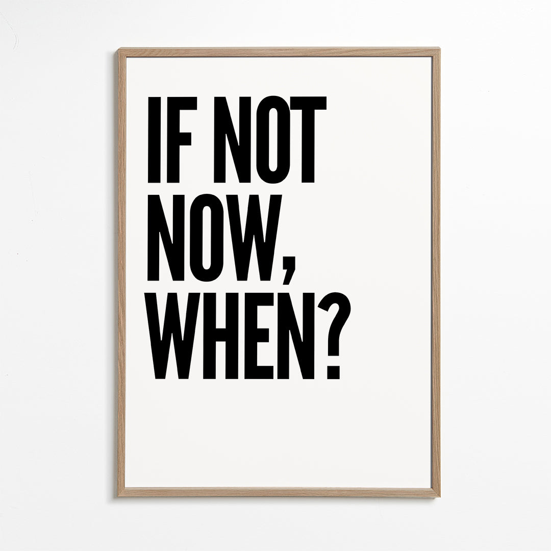 Minimalistický typografický plakát s výrazným sloganem