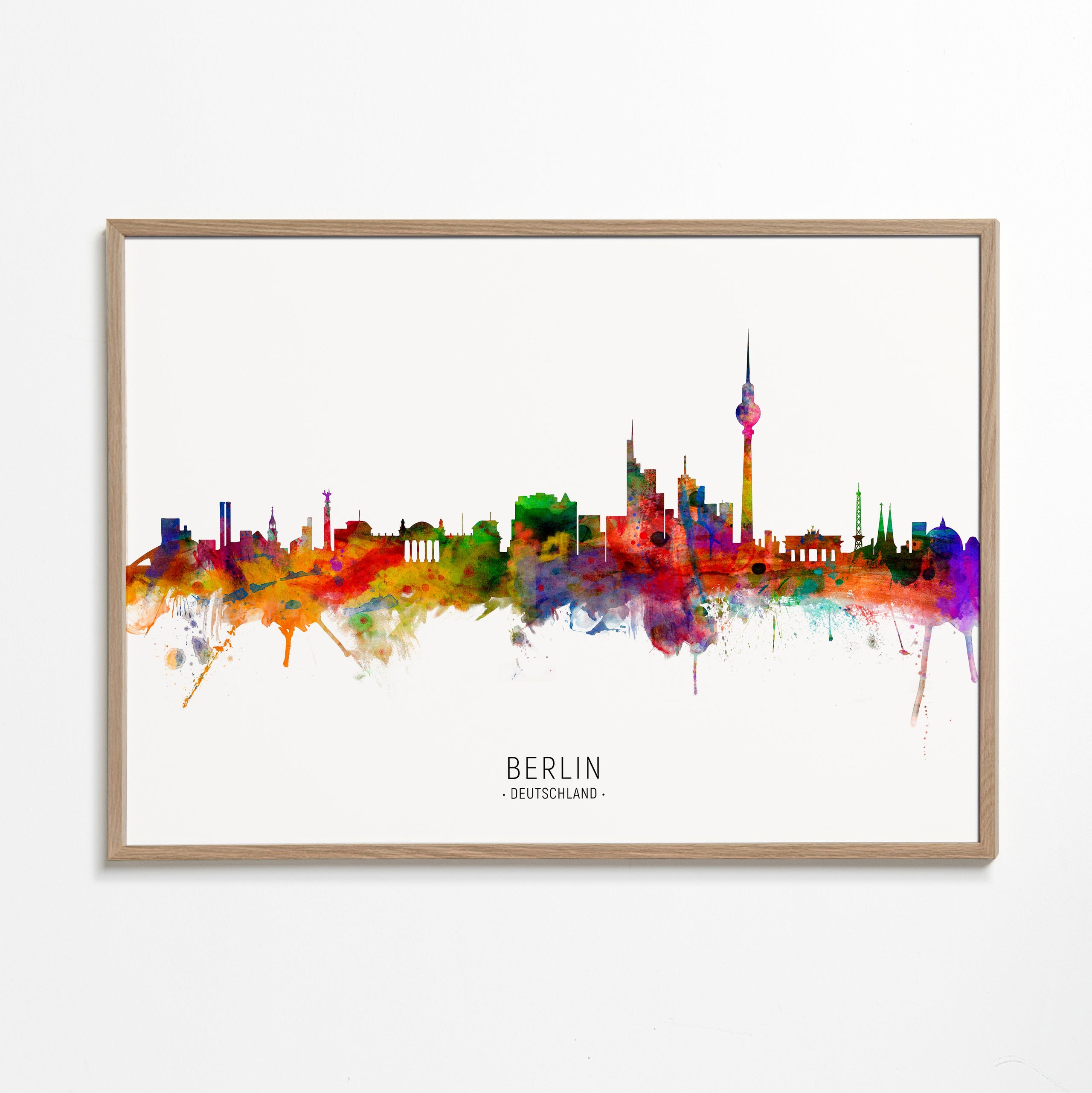 Cestovatelský plakát Berlín panorama akvarel