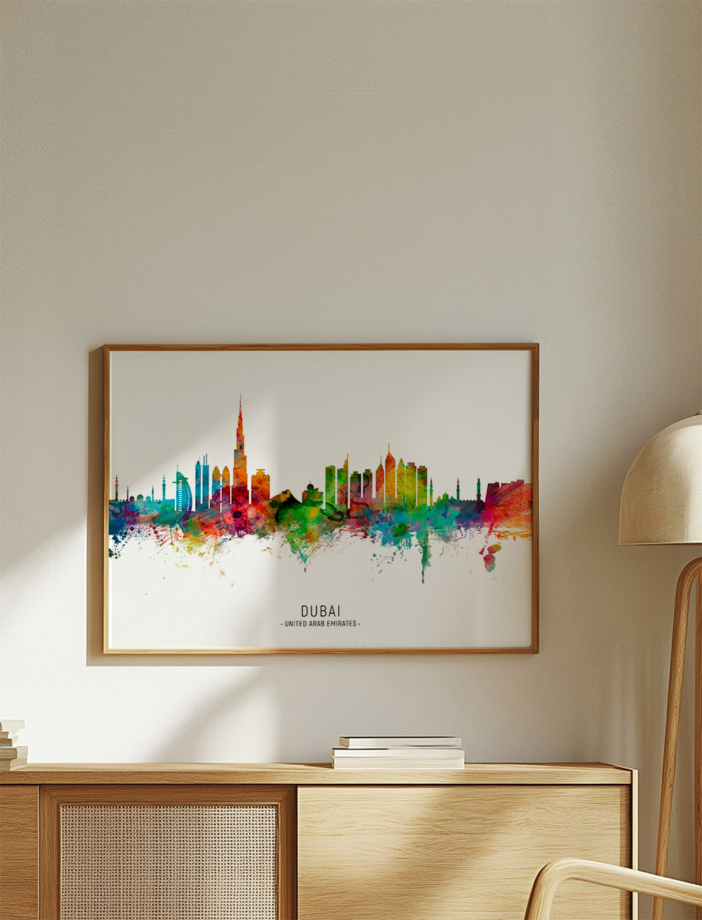 Obraz města Dubai skyline akvarel