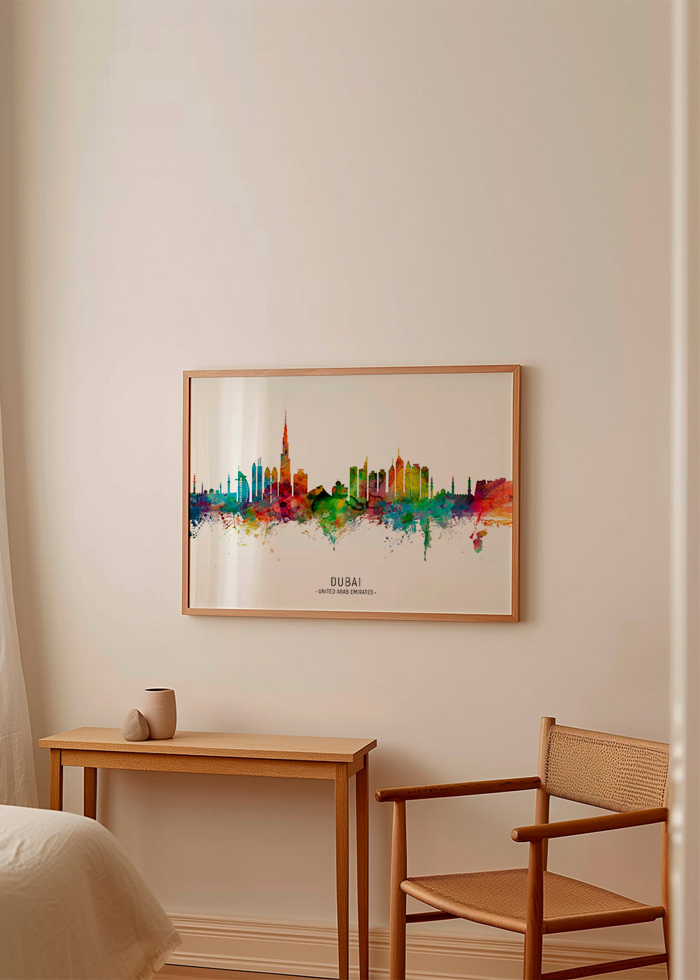 Obraz města Dubai skyline akvarel