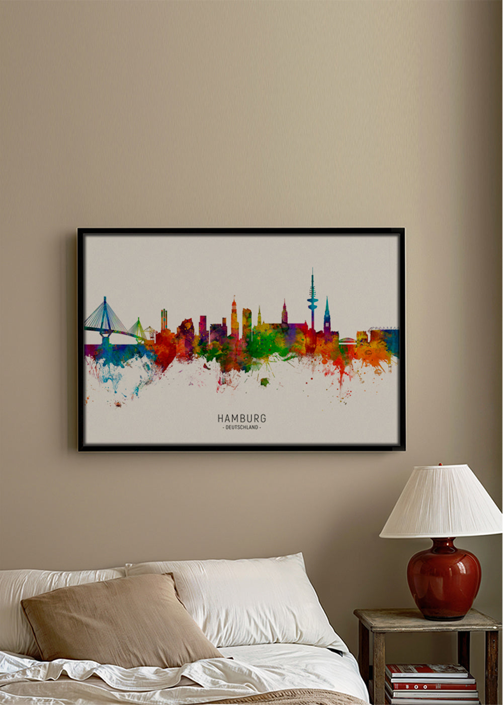 Obraz města Hamburg skyline barevný