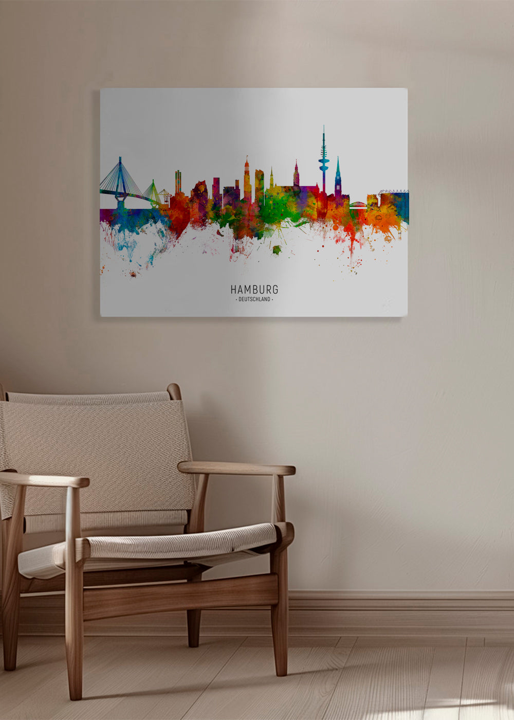 Obraz města Hamburg skyline barevný