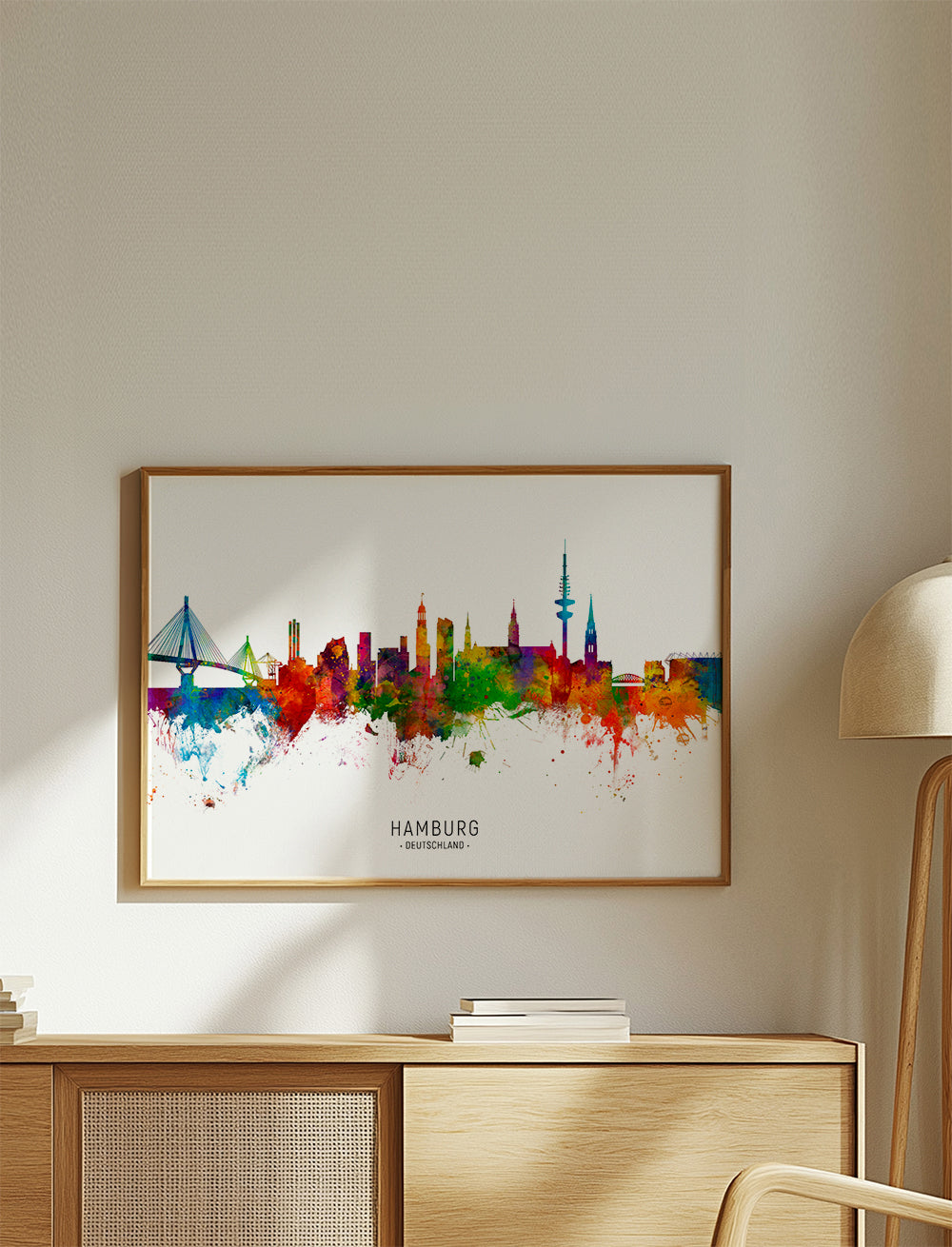 Obraz města Hamburg skyline barevný