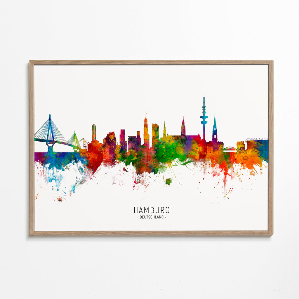 Obraz města Hamburg skyline barevný
