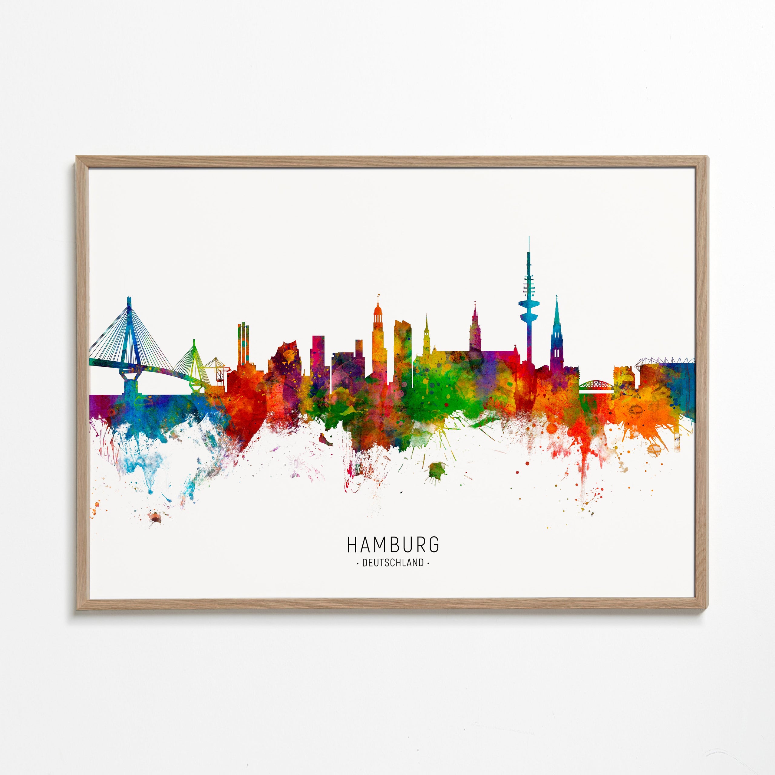 Obraz města Hamburg skyline barevný