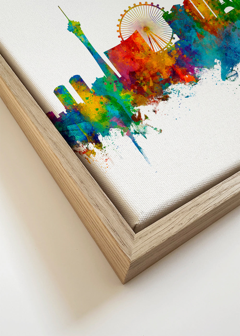 Plátno skyline Las Vegas v akvarelu